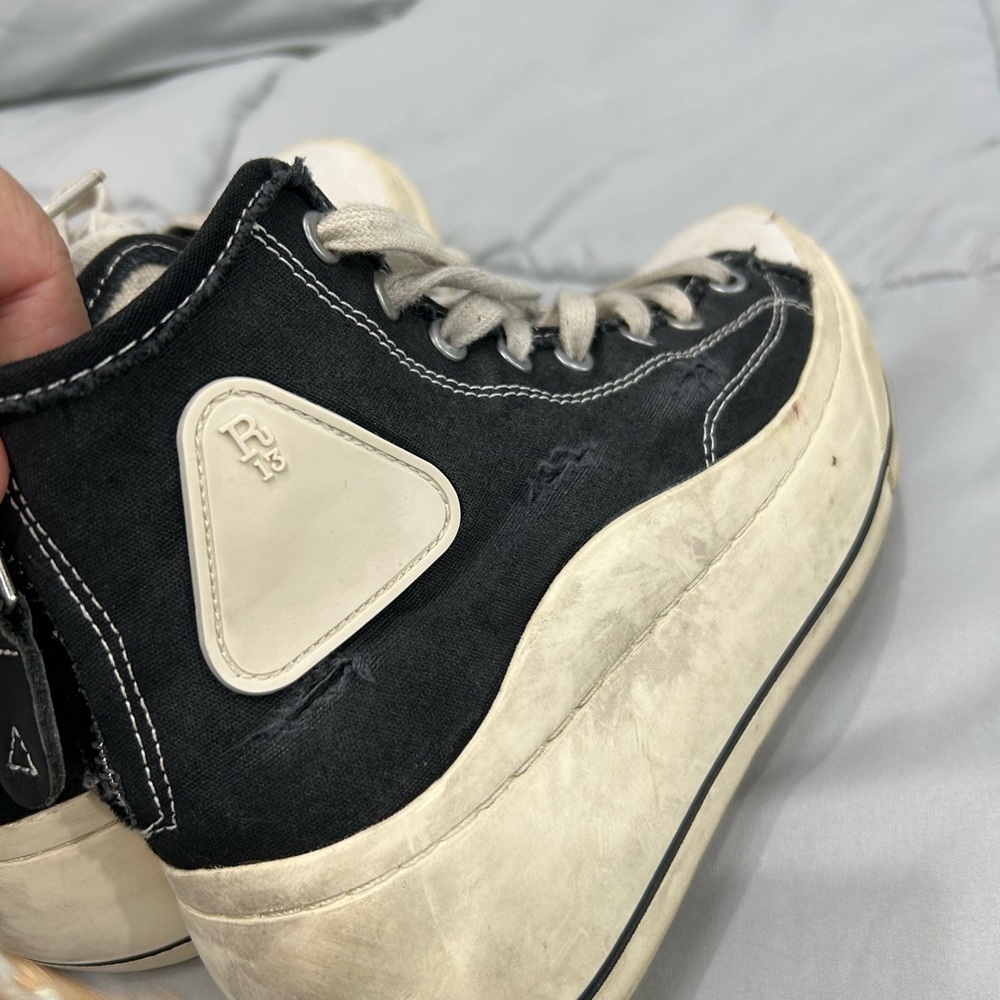 R13 distress sneakers